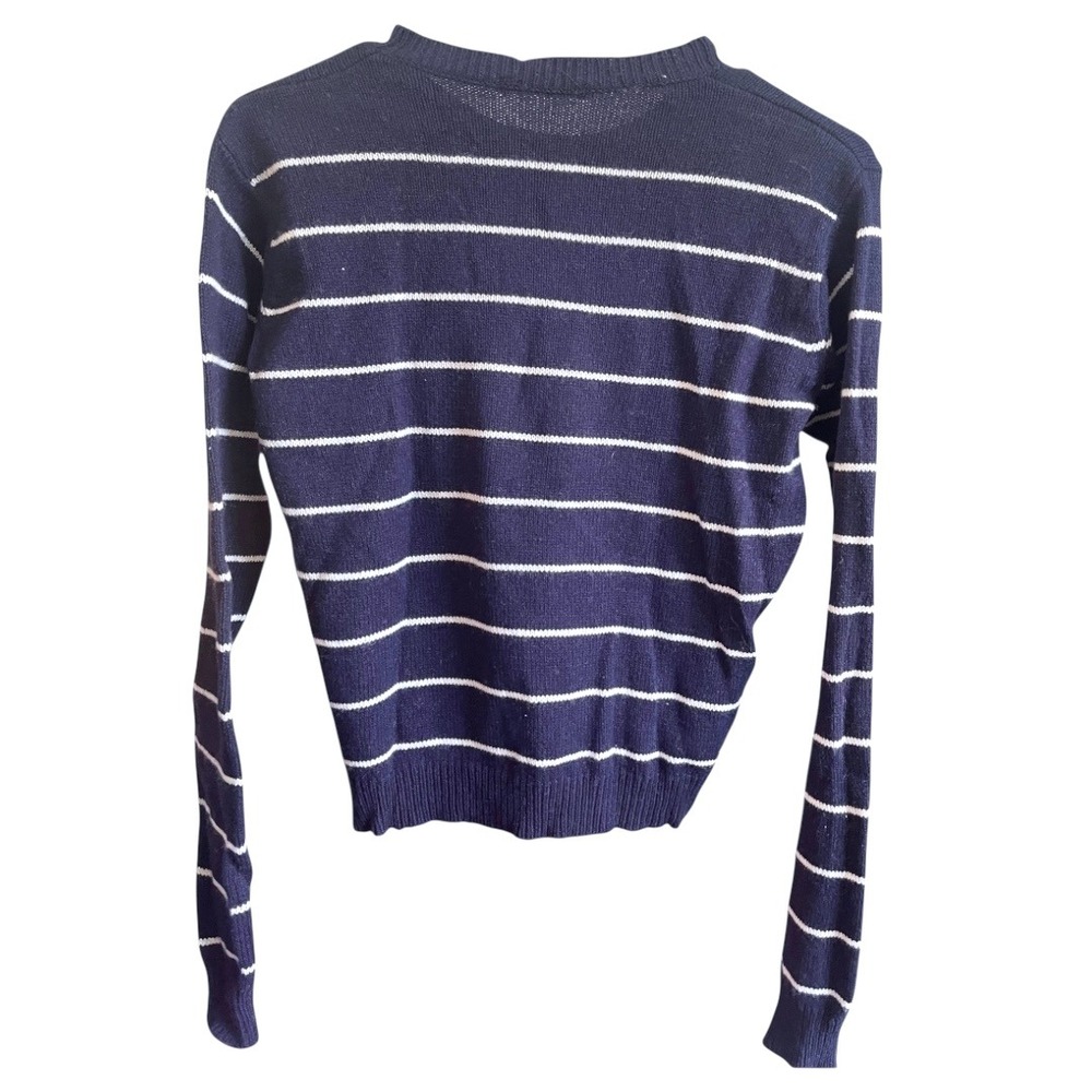 Brandy Melville Blue White Striped Crewneck Wool Blend Sweater‎ OS